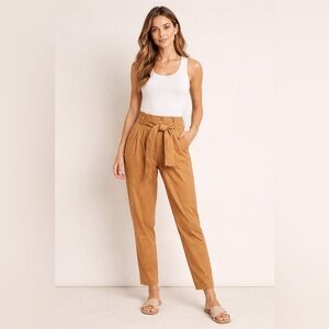 Sezane Paperbag Waist Tie Trousers